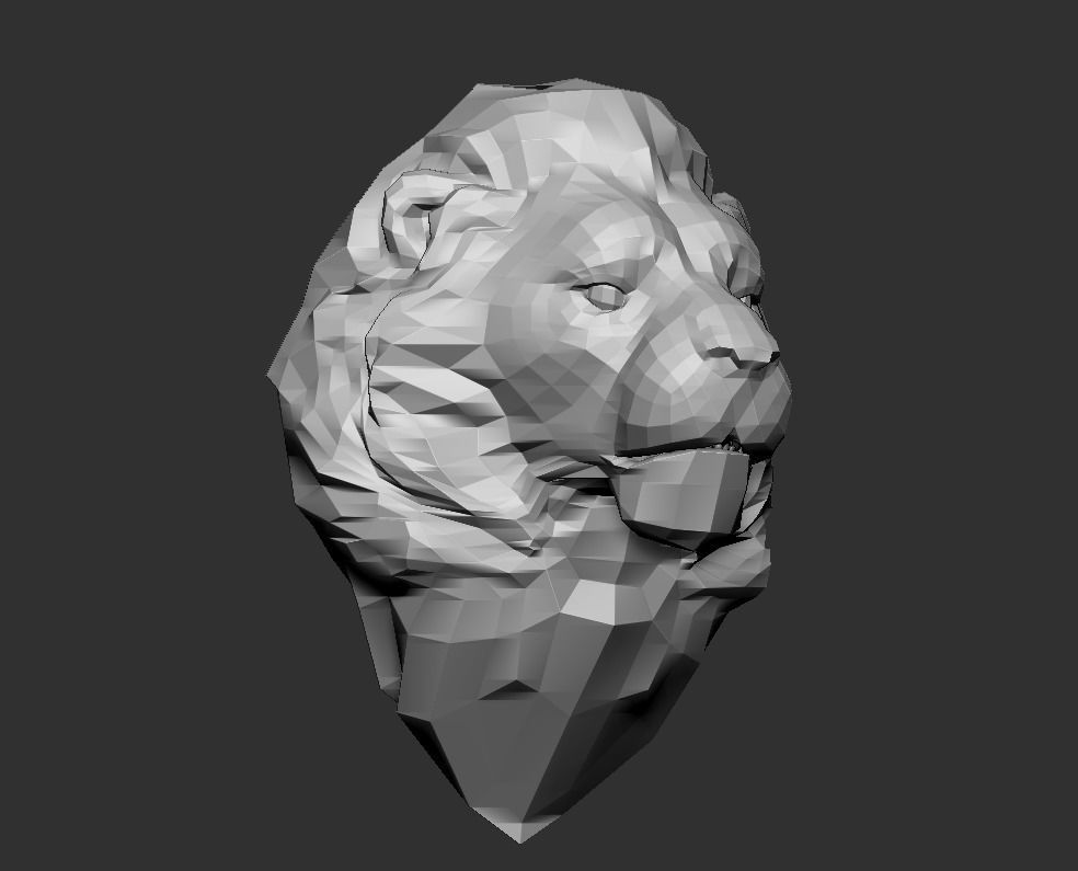Lion Head 3D print model_5