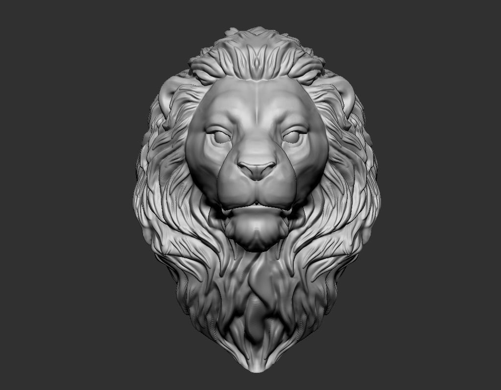 Lion Head 3D print model_2
