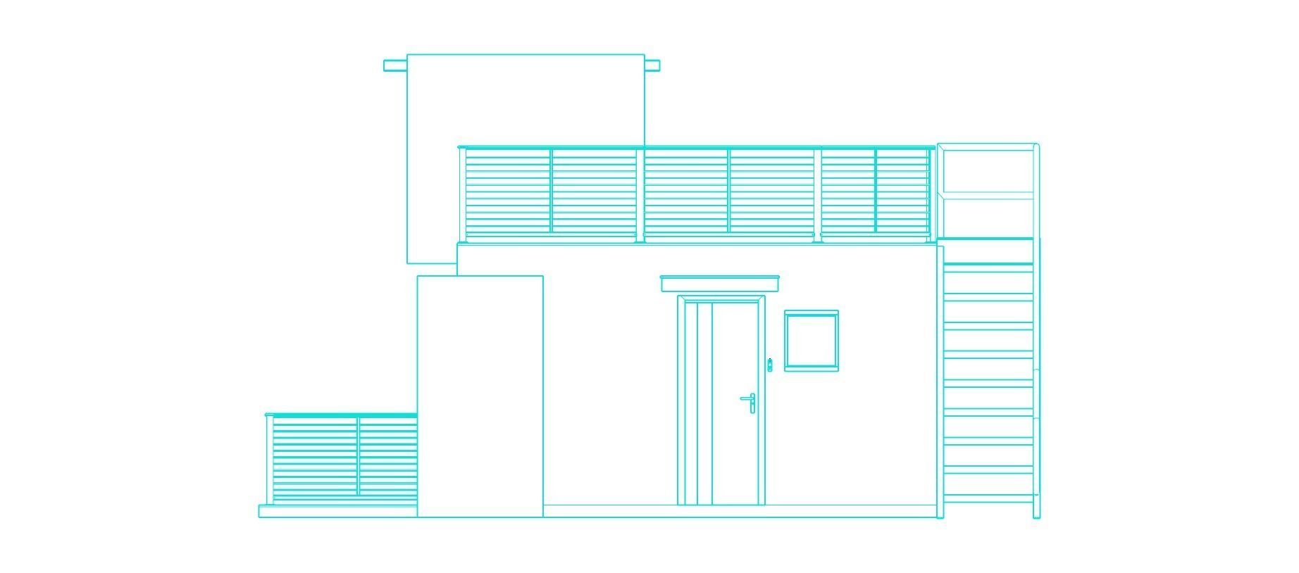 Bungalow vacation house tiny house on 25m2 Low-poly 3D model_17