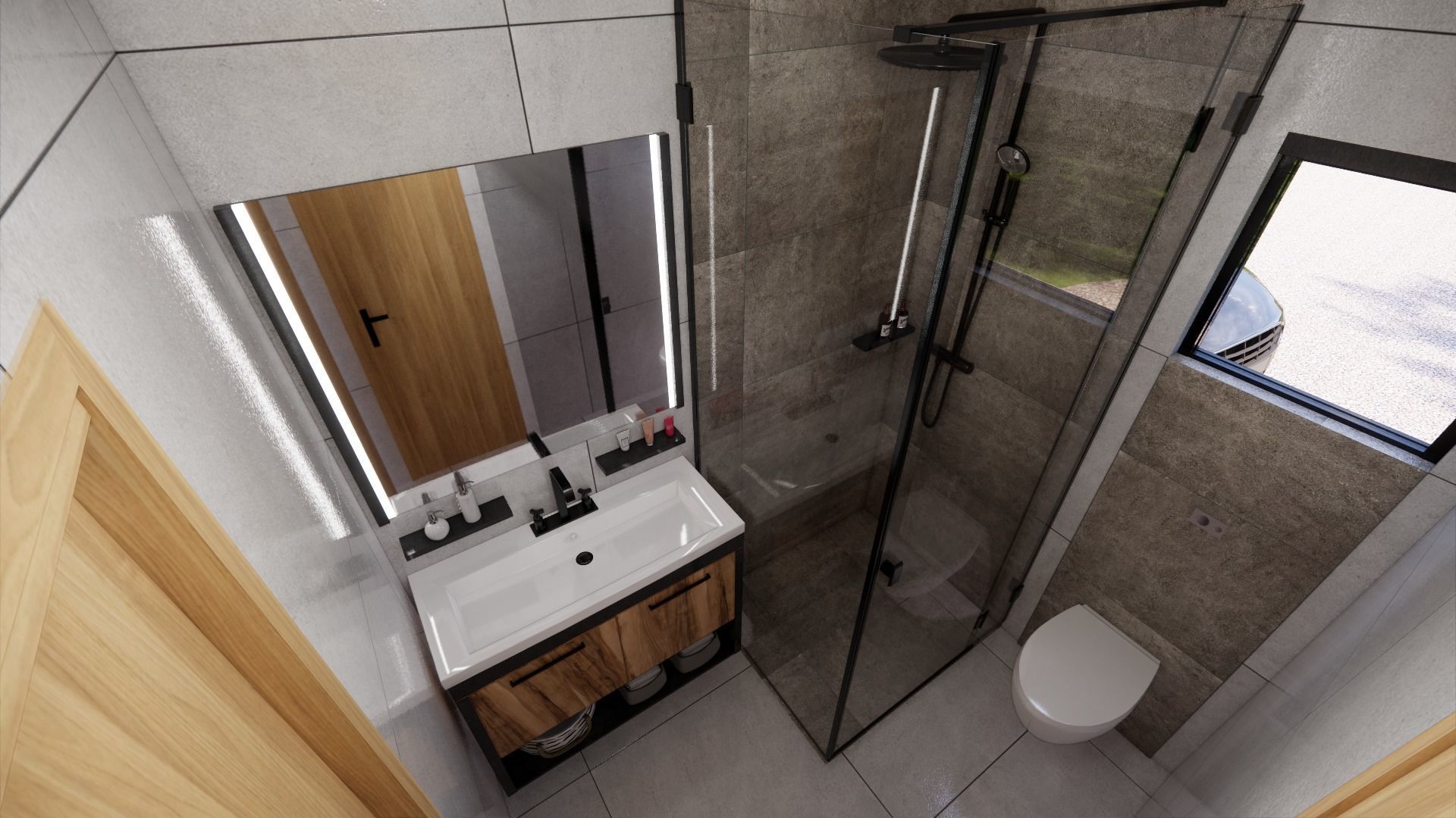 Bungalow vacation house tiny house on 25m2 Low-poly 3D model_8