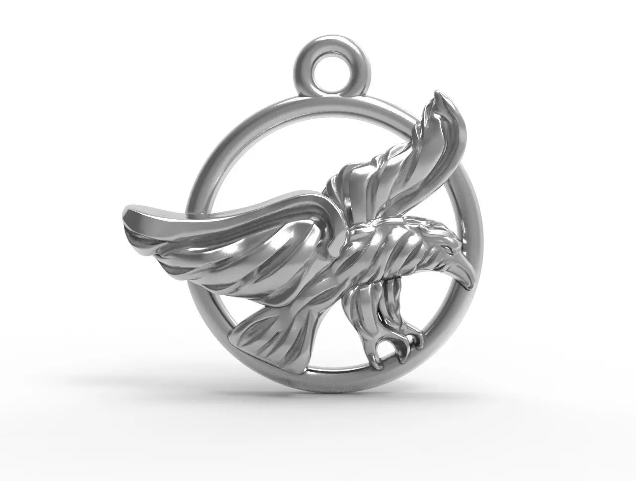 Charm in argento aquila 3D print model 3D print model