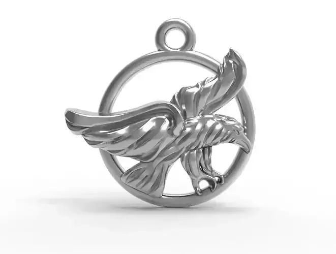 Charm in argento aquila 3D print model
