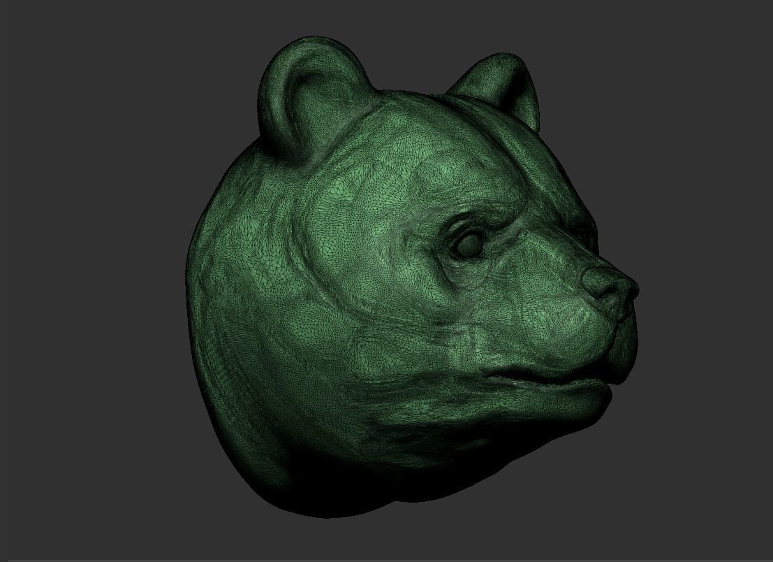 Panda head 3D print model_6