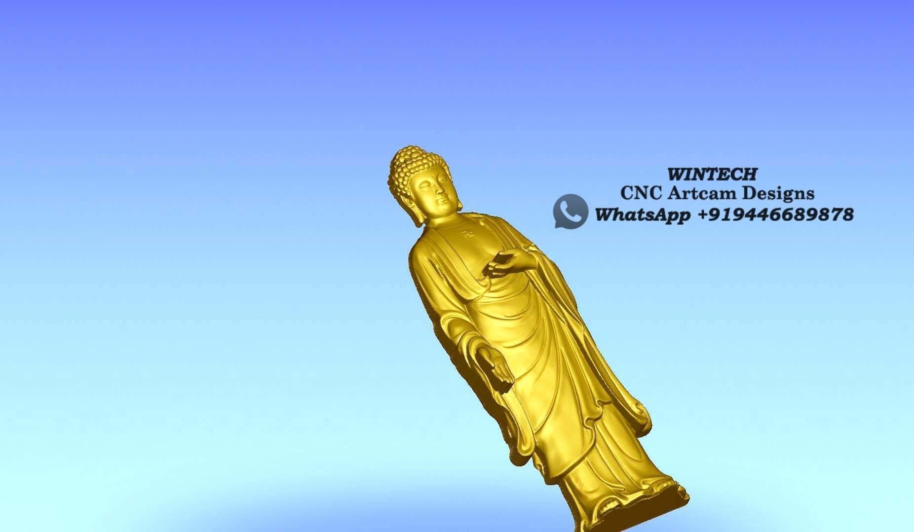 Gautama Buddha Standing 3d 3D model_1