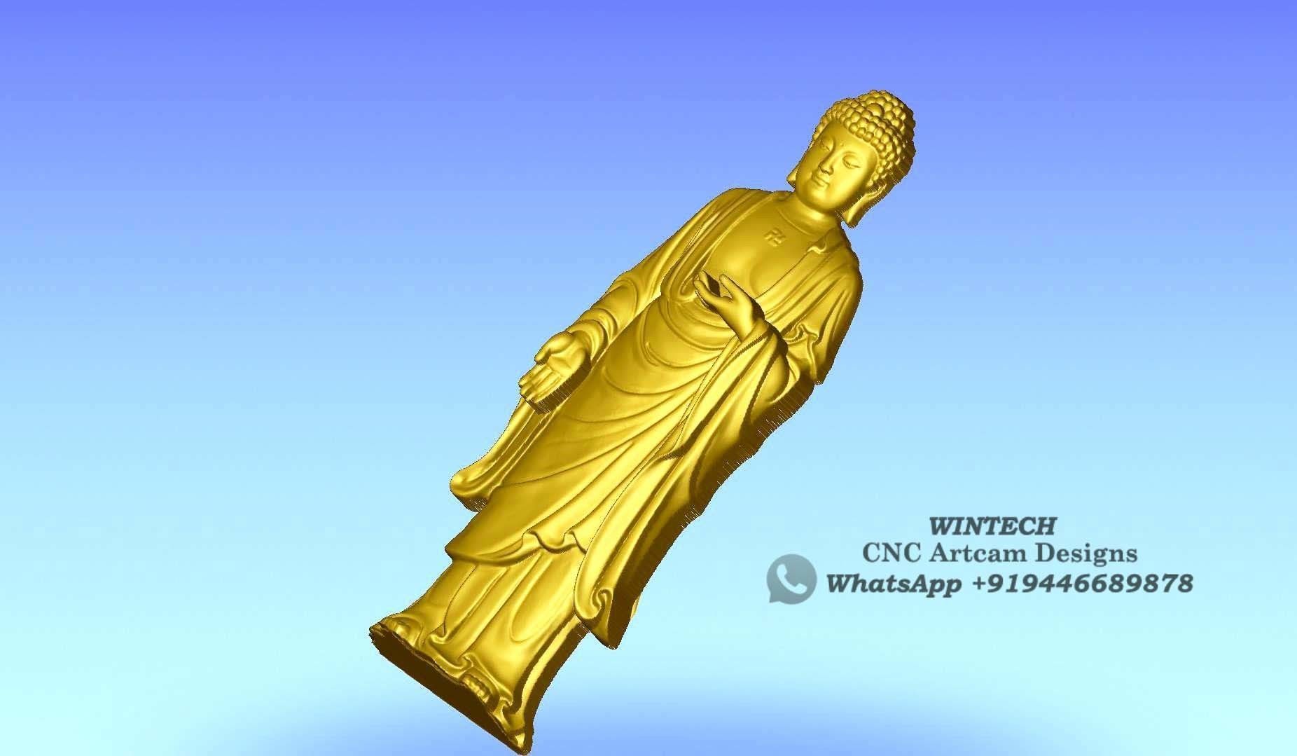 Gautama Buddha Standing 3d 3D model_2