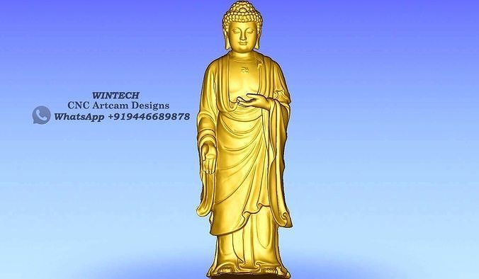 Gautama Buddha Standing 3d Low-poly 3D model