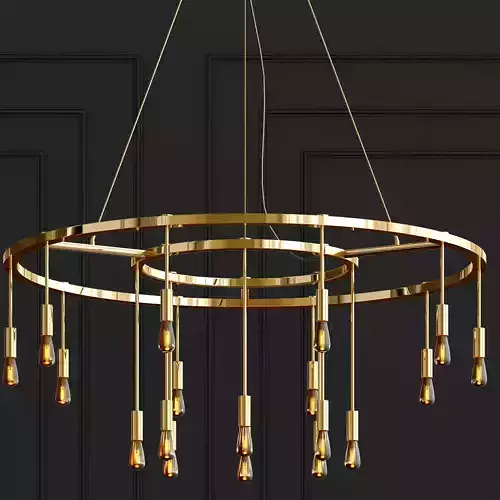VAGHE circular chandelier with lights
