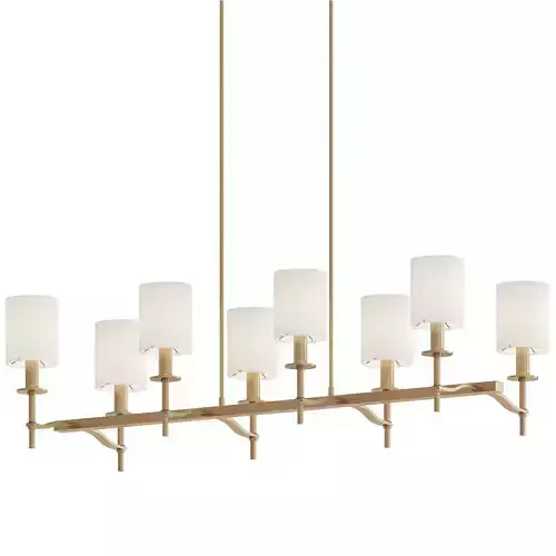 HEWITT chandelier with lamps hanging from it
