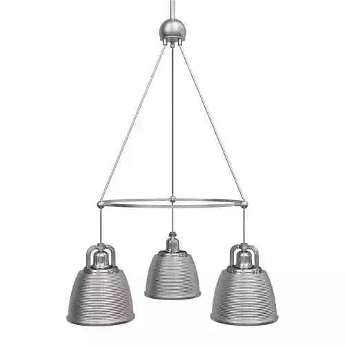 DUBLIN three lights hanging from metal chandelier