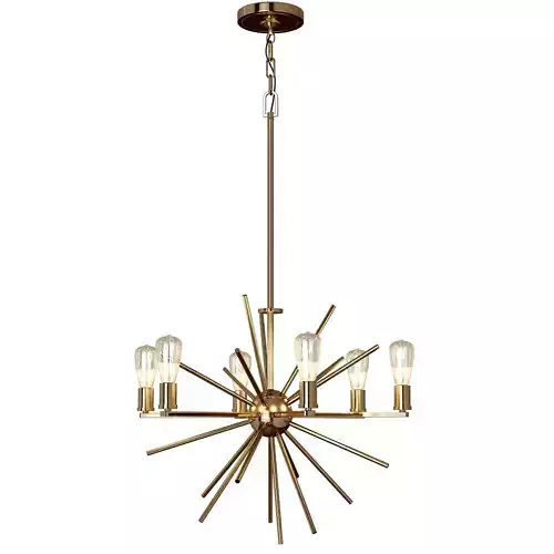 UPTOWN brass starburst chandelier