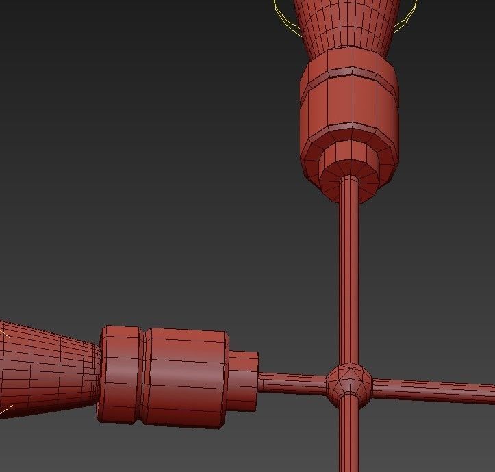 JERSEY industrial style chandelier with six light bulbs 3D model_7