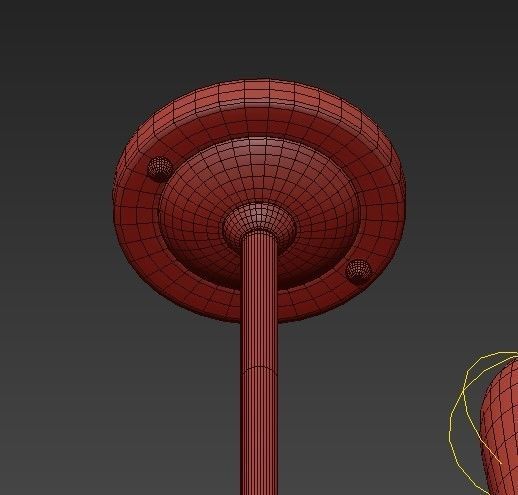 JERSEY industrial style chandelier with six light bulbs 3D model_6