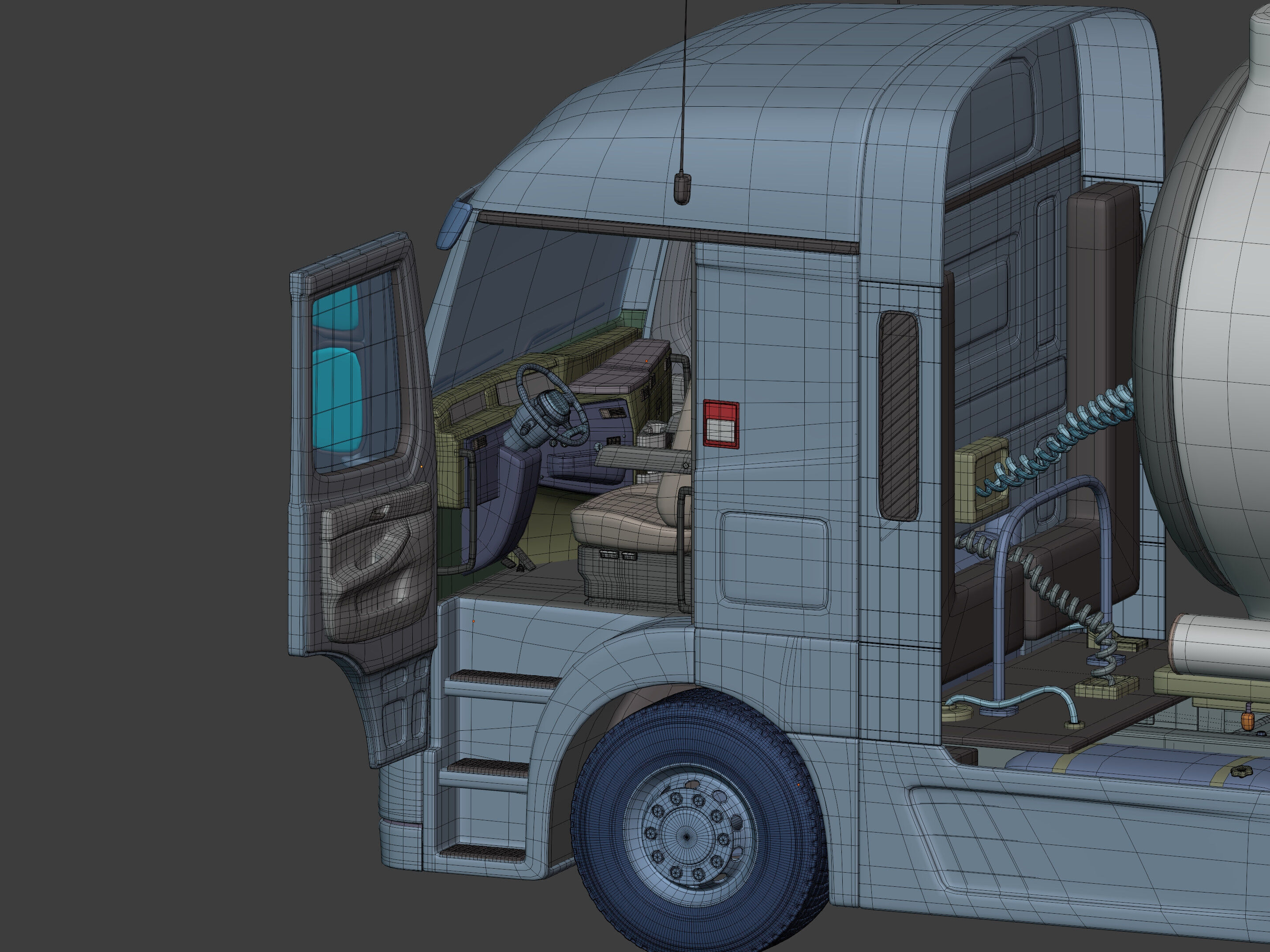 Generic Semi Trailer Fuel Truck with Modern Design 3D model_9