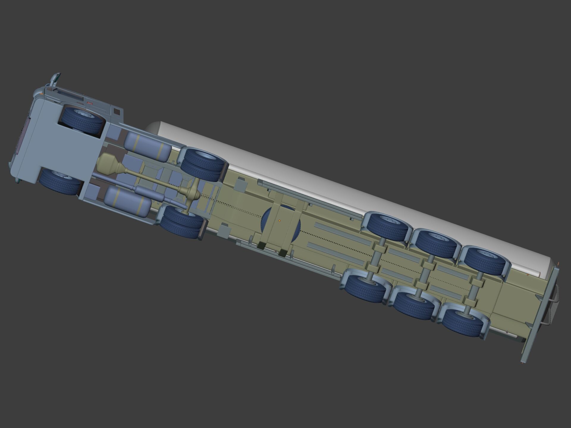 Generic Semi Trailer Fuel Truck with Modern Design 3D model_18