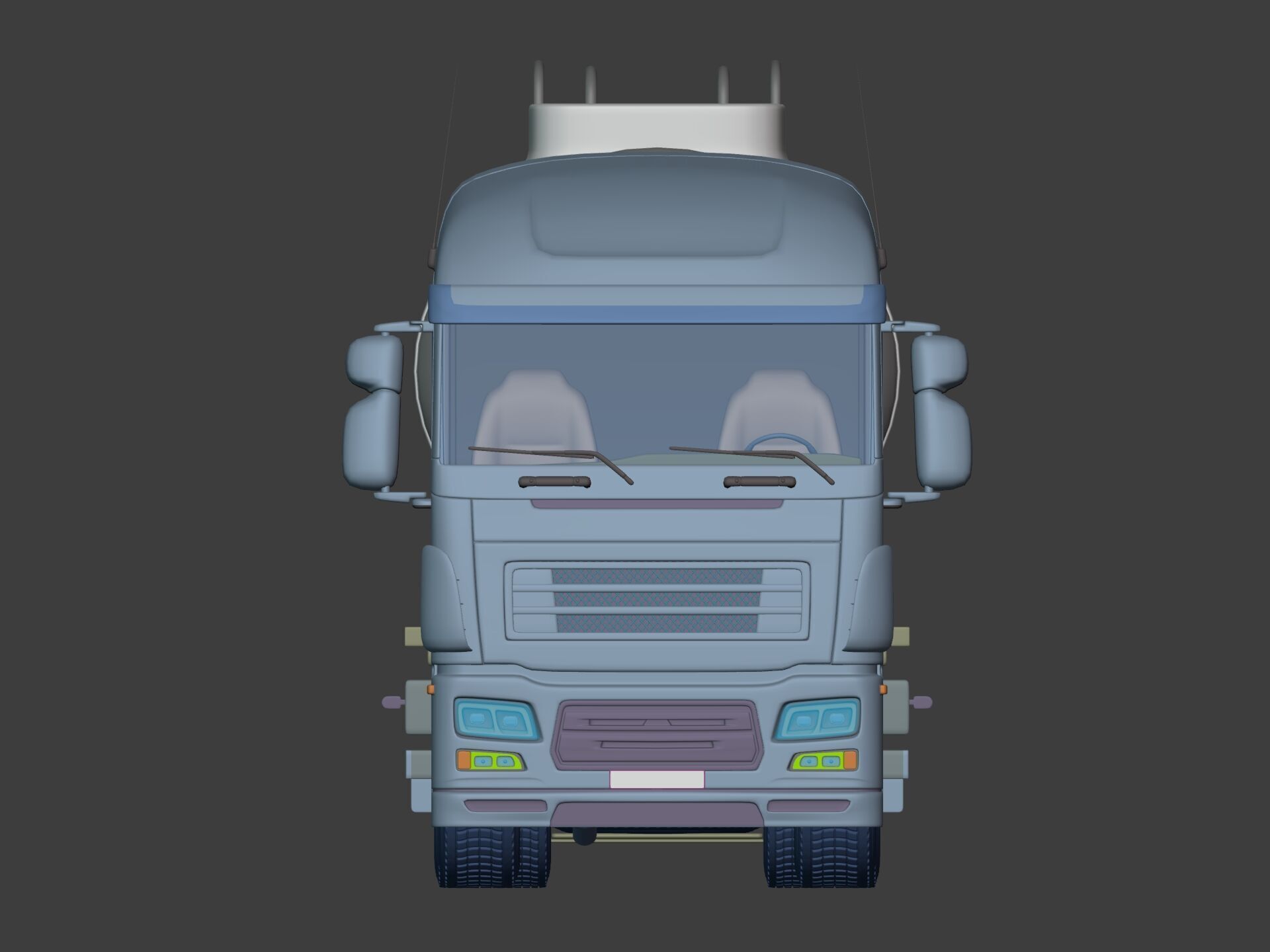Generic Semi Trailer Fuel Truck with Modern Design 3D model_5