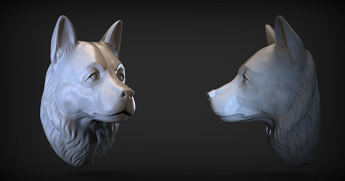 Sheepdog head  3D print model