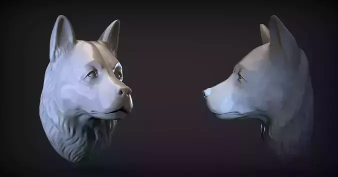 Sheepdog head  3D print model