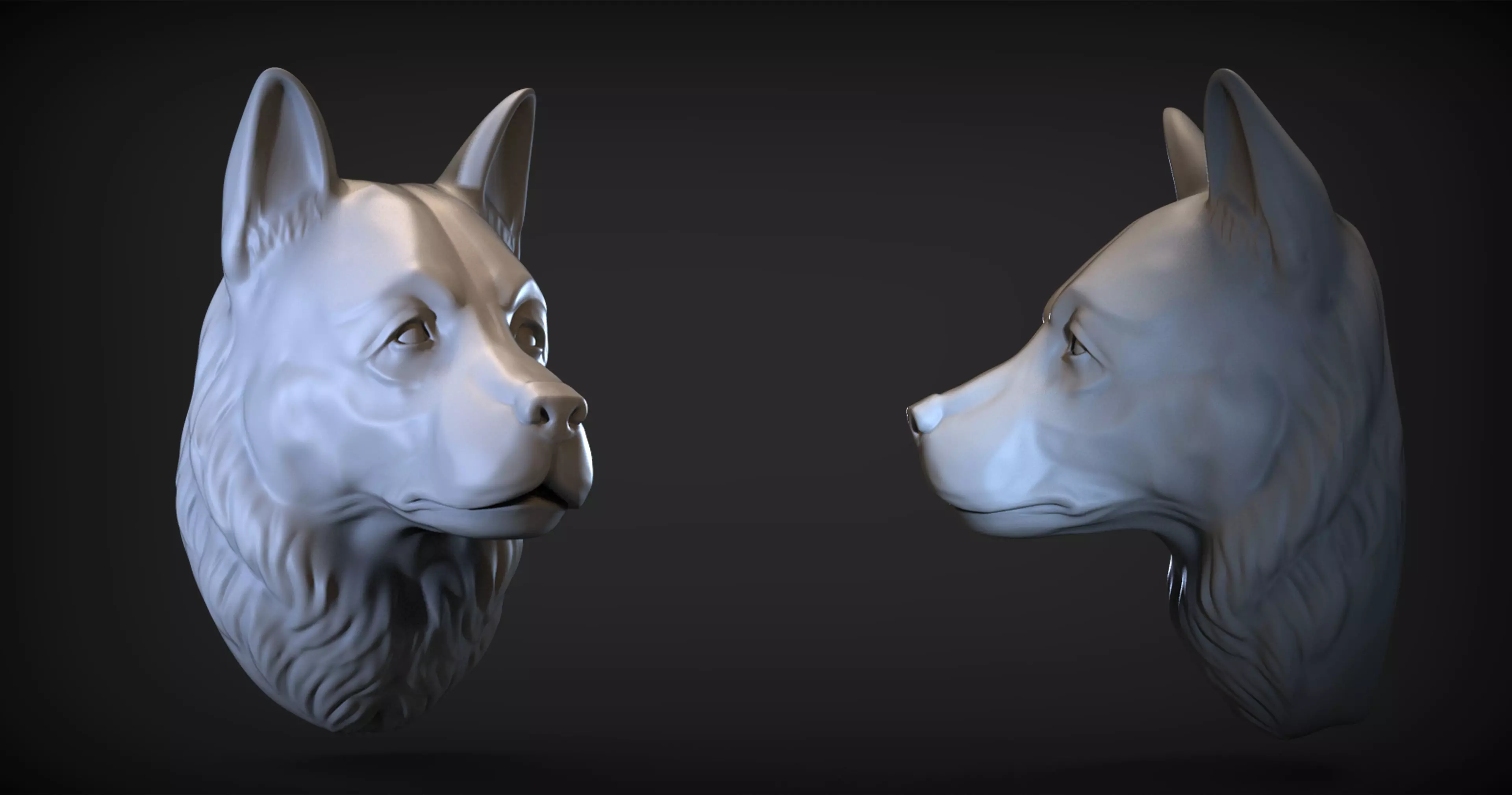Sheepdog head  3D print model_0