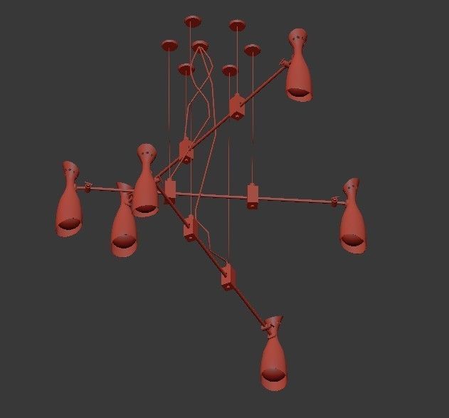 Duke chandelier 3D model_2