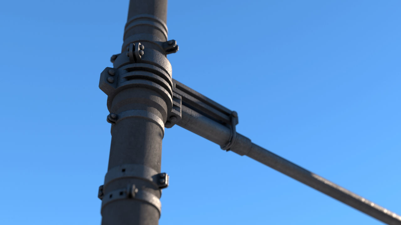 Tokyo Poles and Traffic Lights - Textures - UV UDIM - 7 pieces Low-poly 3D model_6