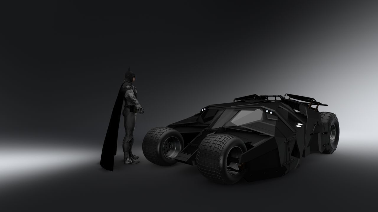 Batman Rigged Low-poly 3D model_4