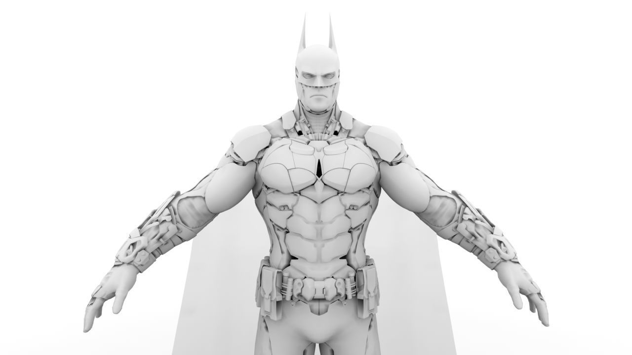 Batman Rigged Low-poly 3D model_12