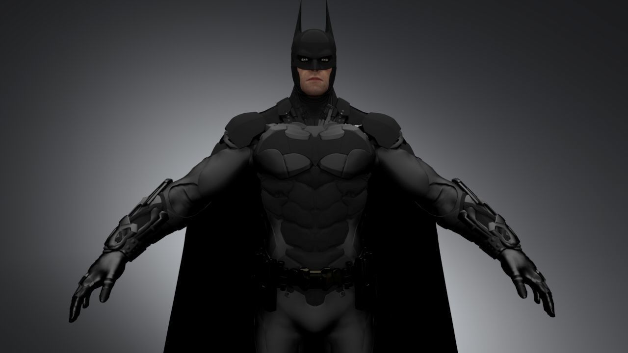 Batman Rigged Low-poly 3D model_11