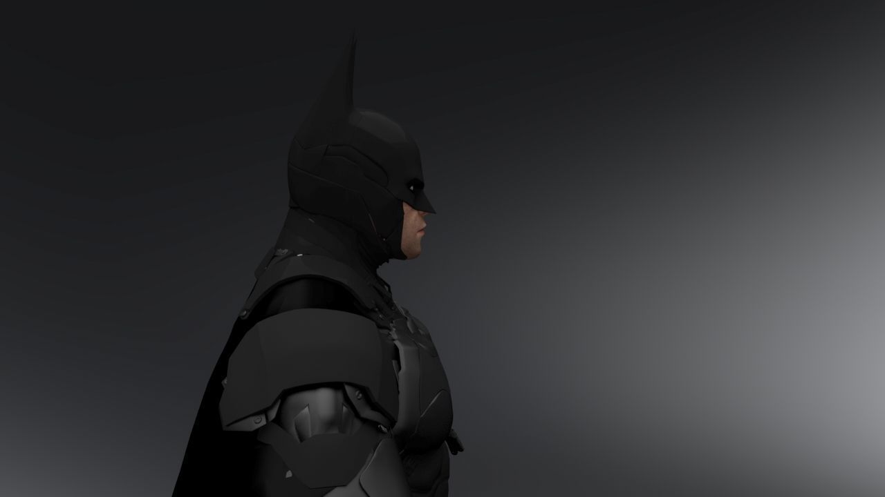 Batman Rigged Low-poly 3D model_10