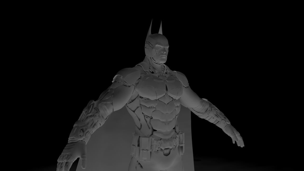 Batman Rigged Low-poly 3D model_1