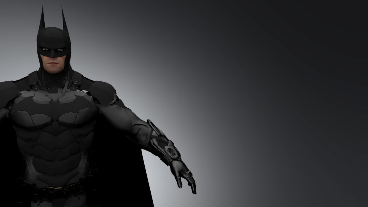 Batman Rigged Low-poly 3D model_8