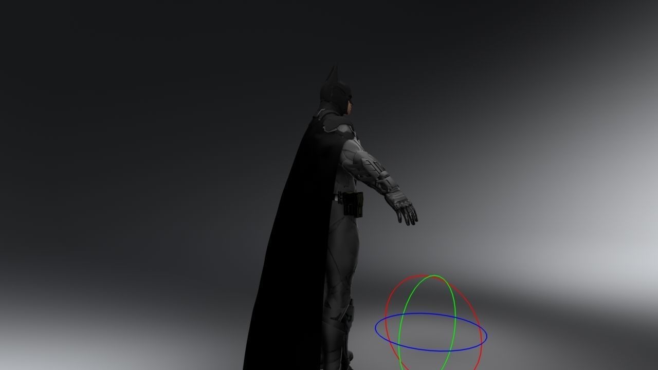 Batman Rigged Low-poly 3D model_5