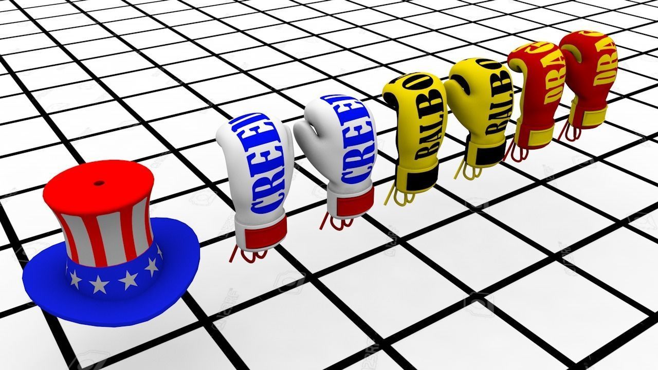 ROCKY BALBOA SERIES GLOVES KEYCHAIN MEGAPACK 3D print model_10