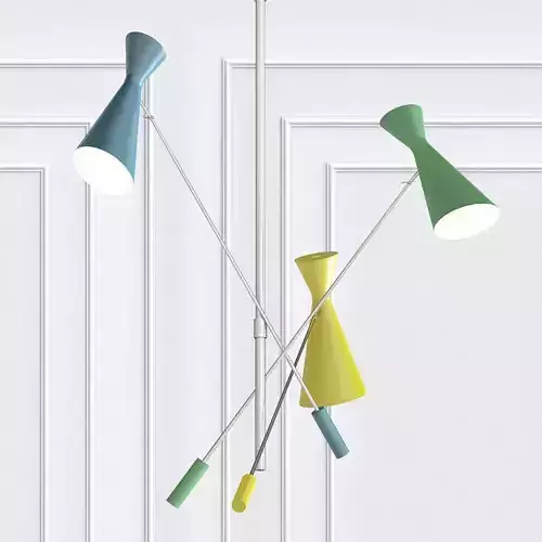 Stanley lamp with two lamps hanging from it