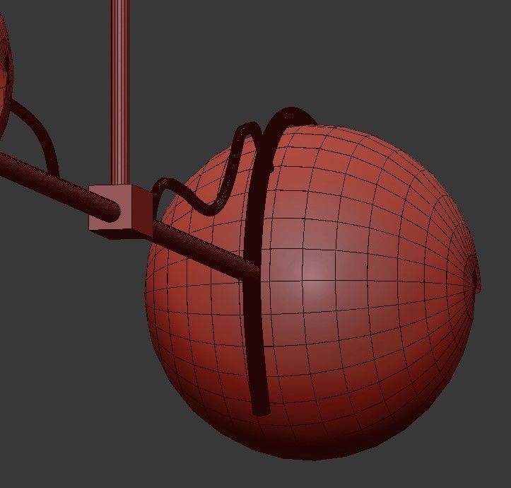 LAINE chandelier with four lights 3D model_7