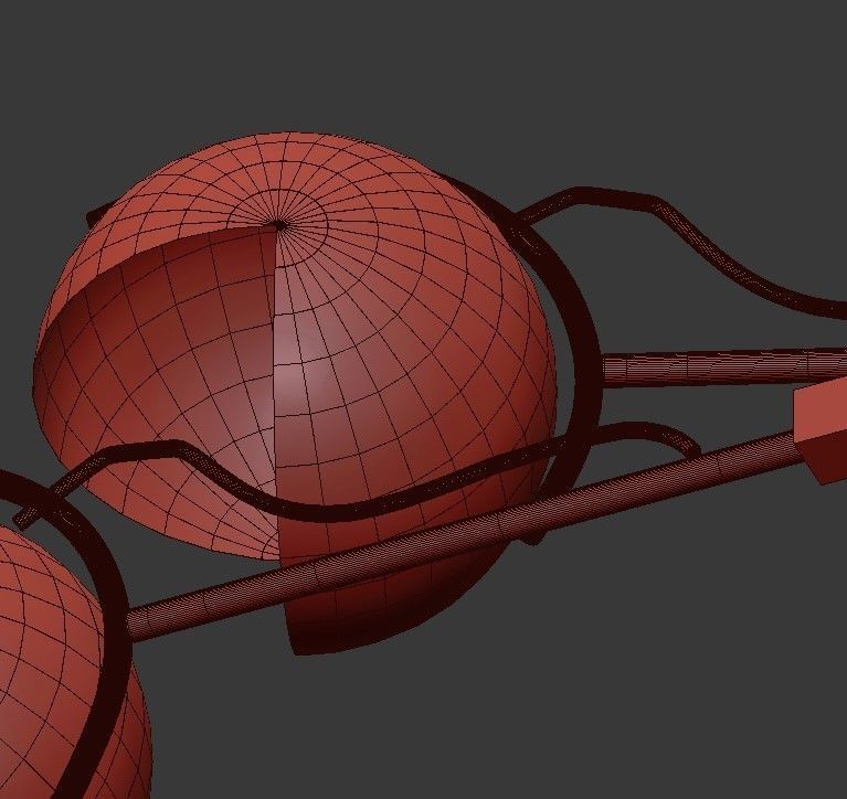 LAINE chandelier with four lights 3D model_6