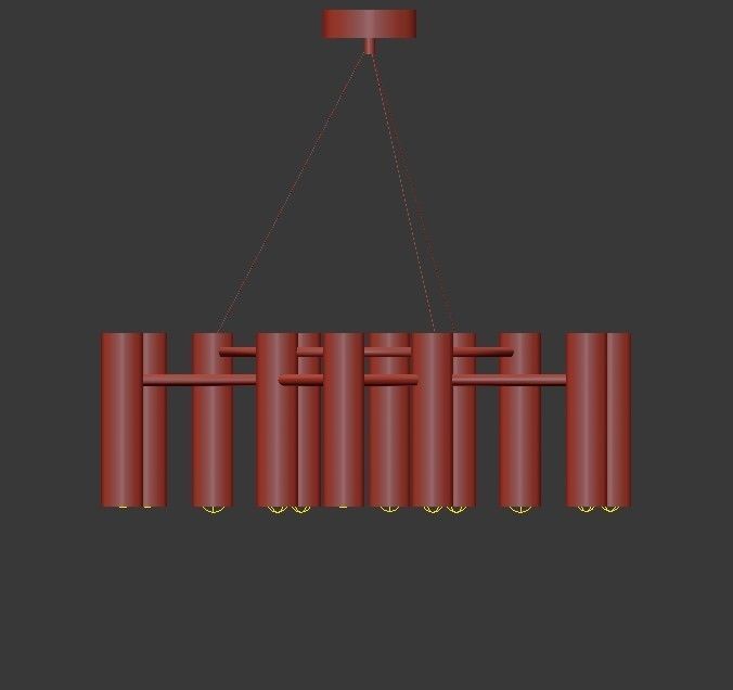 Delightfull pendant lamp hanging 3D model_1