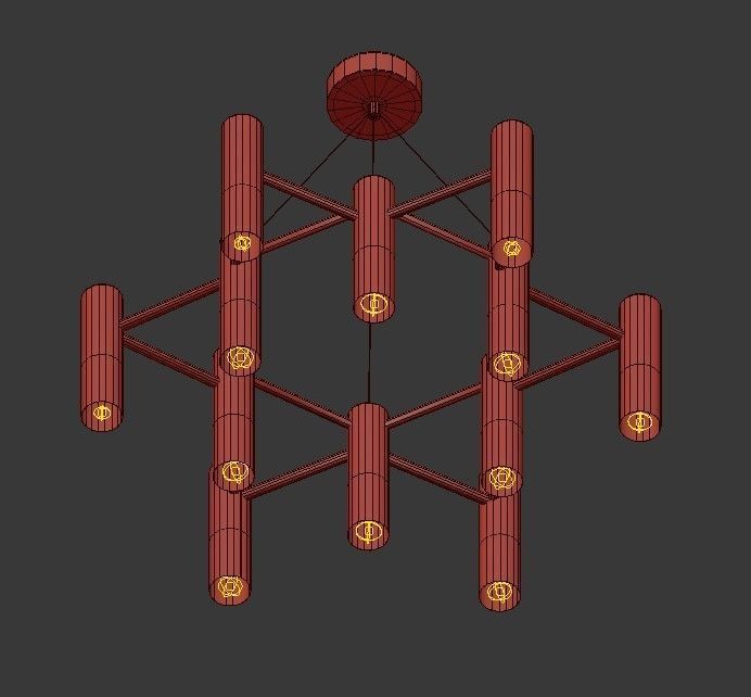 Delightfull pendant lamp hanging 3D model_3