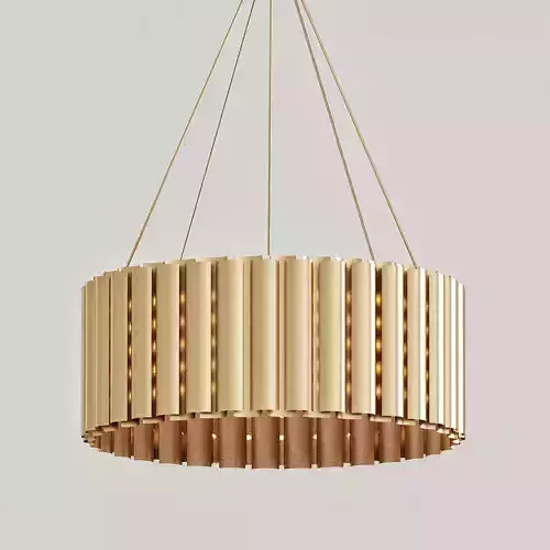 Aurum pendant light made of brass rods