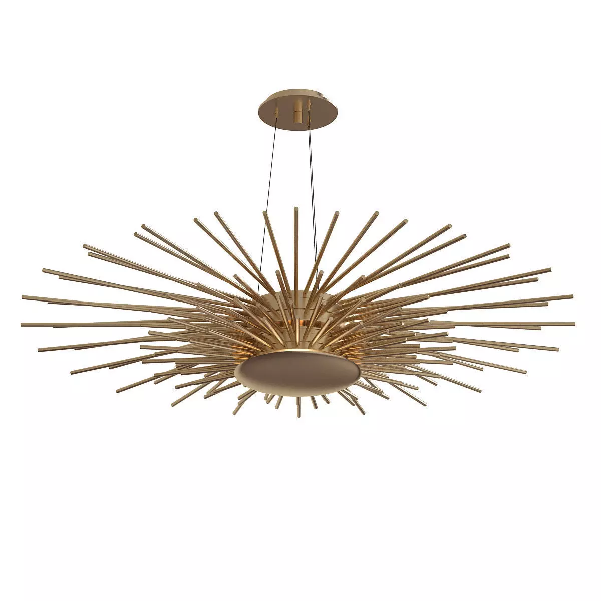 Soleil golden starburst pendant light 3D model
