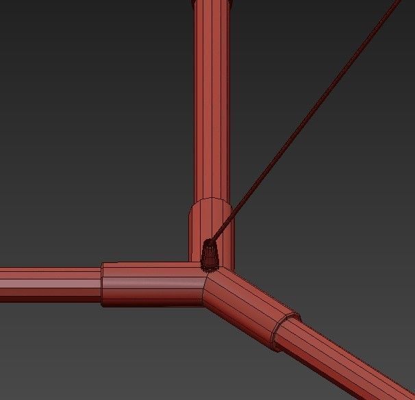 Horus chandelier with balls hanging from it 3D model_7