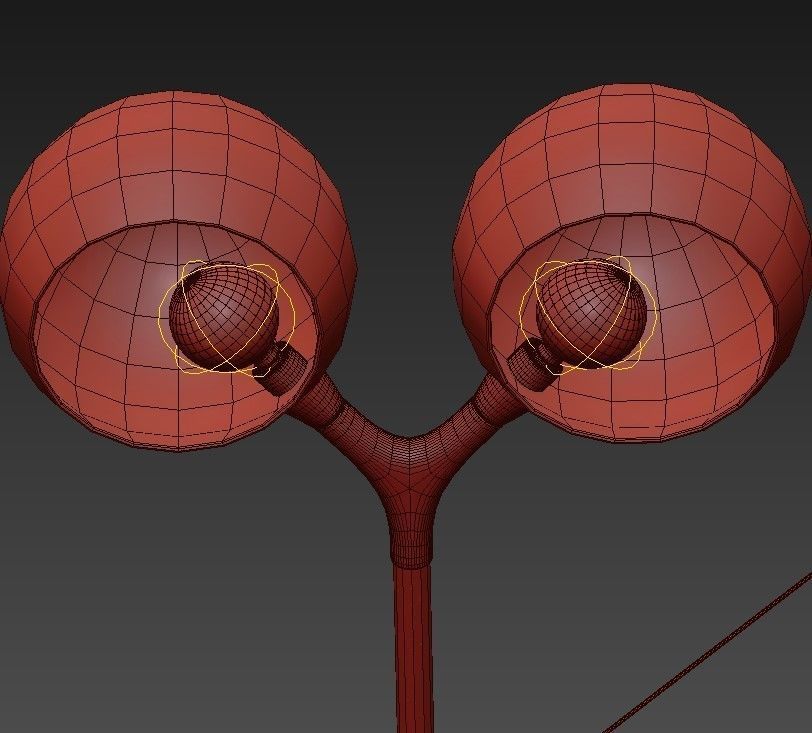 Horus chandelier with balls hanging from it 3D model_5