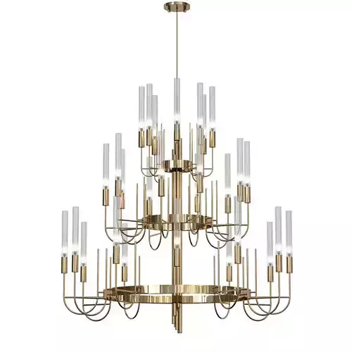 Luxxu chandelier in brass and glass