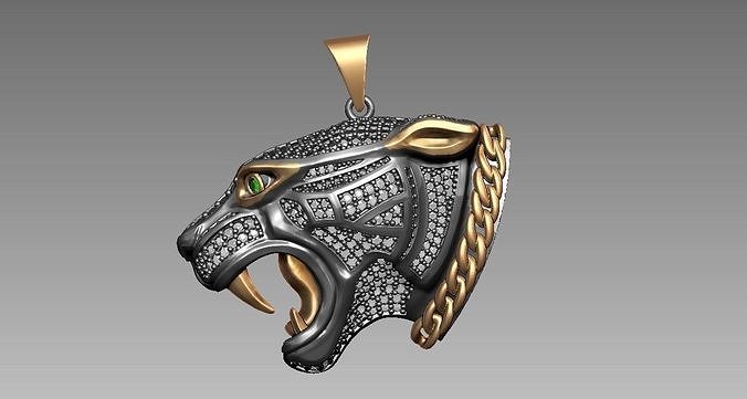 5 version of Panther pendant 3D print model