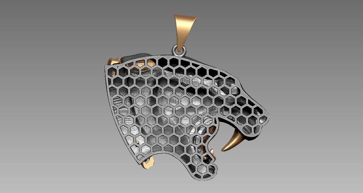 5 version of Panther pendant 3D print model_5