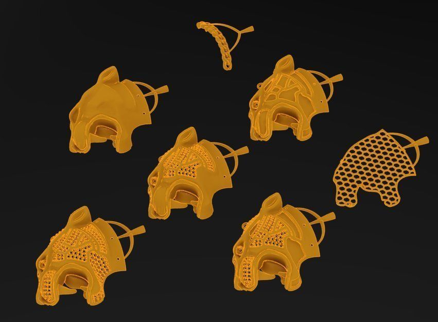 5 version of Panther pendant 3D print model_9