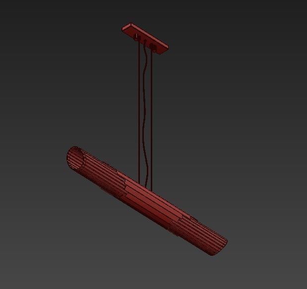 Harpia modern pendant light in brass and glass 3D model_6