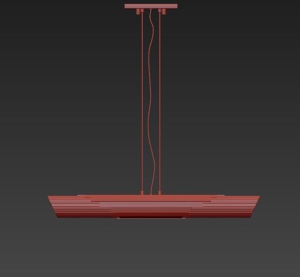 Harpia modern pendant light in brass and glass 3D model_3