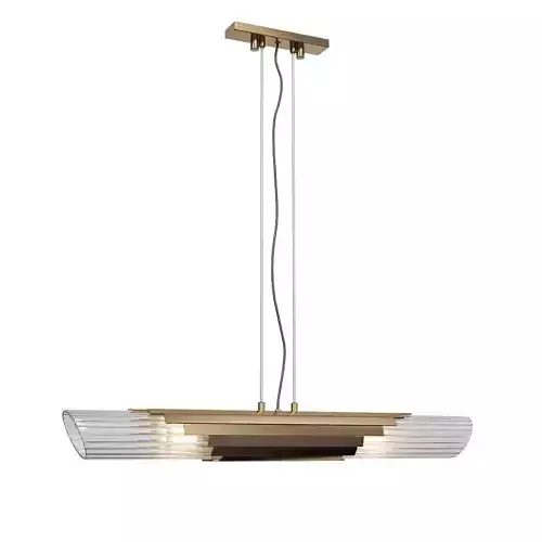 Harpia modern pendant light in brass and glass