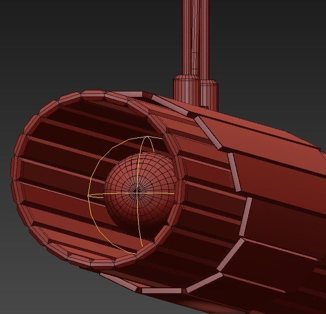 Harpia modern pendant light in brass and glass 3D model_9