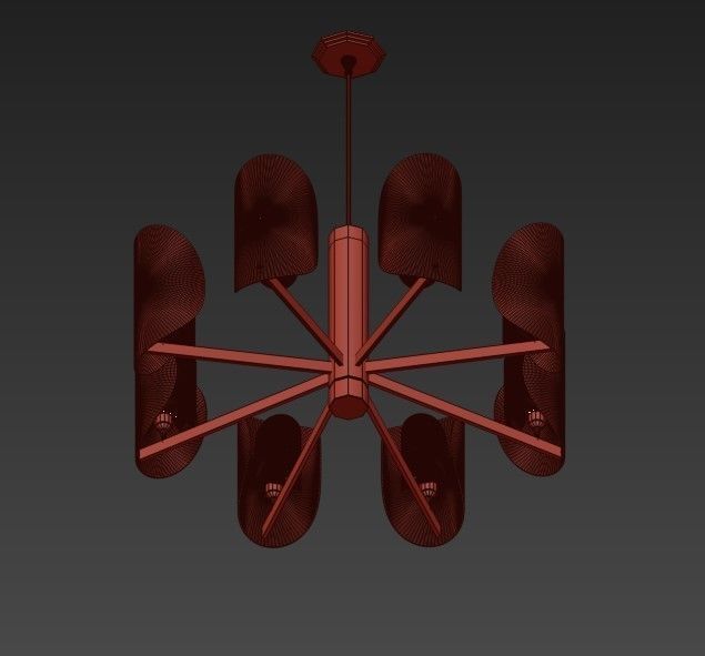 Nina chandelier 3D model_4